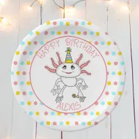 Personalized Axolotl Themed Birthday Party Paper Plates