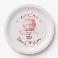 Sweet Little Girl on the Way Baby Shower Paper Plates