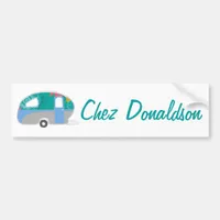 Retro Art Caravan Owner's Bumper Sticker