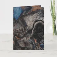 Black, Brown, Gray and Blue Abstract Modern    Card