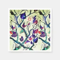 Leaves and butterflies painting napkins