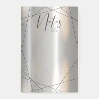 Metallic Geometric Notes Silver/Black ID648