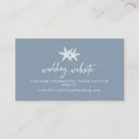 Dusty Blue Beach Starfish Wedding Website Enclosure Card