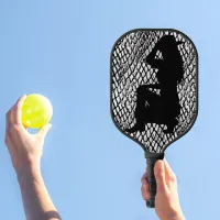 Cowgirl Silhouette Snakeskin Pickleball Paddle