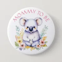 Koala Bear Themed It's a Girl Baby Shower Button