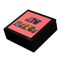 New Mexico, USA Text Keepsake Box