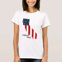 California Proud USA Bold Watercolor American Flag T-Shirt