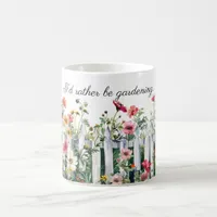 Flowers on a Fence Gardening  Coffee Mug