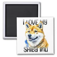 I Love My Shiba Inu | Dog Owner  Magnet
