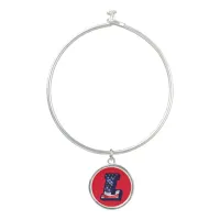 American Flag Letter "L" Bangle Bracelet & Charm