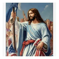 *~Jesus Christ American Flag AP27 Christian  Acrylic Print