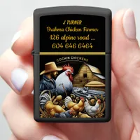 Cochin Farmer Cares for Vibrant Chickens Zippo Lighter