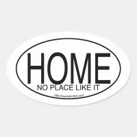 Home Saying Euro Oval Decal Style Slogan  Oval Sticker