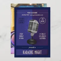 Club/Corporate Karaoke Party add photo and logo Invitation