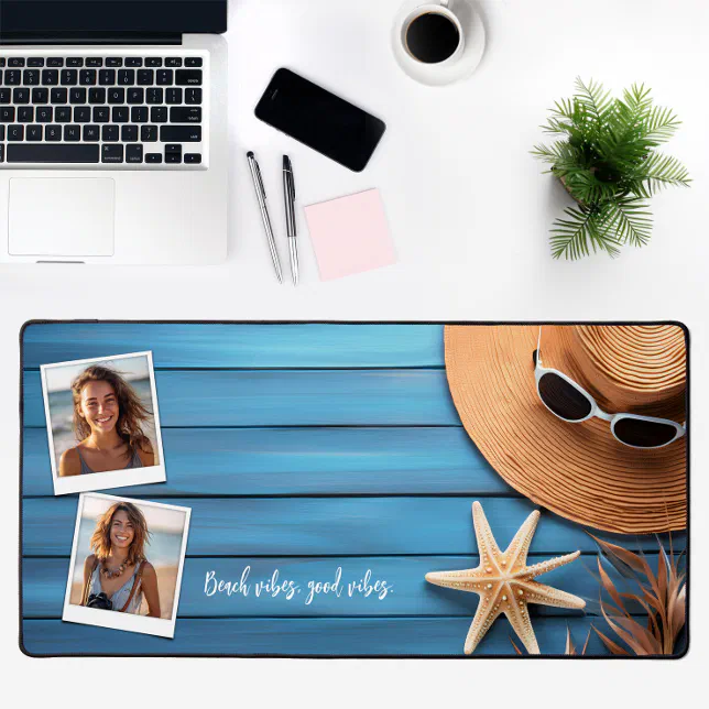 Beach Days Personalized Photo Desk Mat