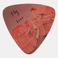 Red roses like velvet   guitar pick