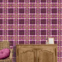 Magenta Gold Plaid Pattern#7 ID1009 Wallpaper