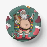 Cute funny father christmas paper bowls