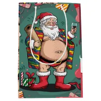 Jolly Happy Father Christmas  Medium Gift Bag