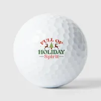 Holiday Spirit Retro Groovy Christmas Holidays Golf Balls