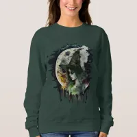 Halloween Witch and Full Moon Sweatshirt