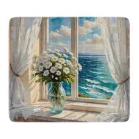 Pretty Ocean Scene Coastal Art Cutting Board