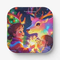 Enchanted Christmas Glow Paper Plates