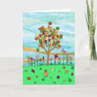 Pretty Autumn Tree | Fall Leaves Card