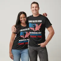 God Bless USA Memorial Day Honor Who Served Unisex T-Shirt