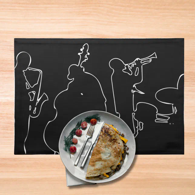 Jazz band cloth placemat