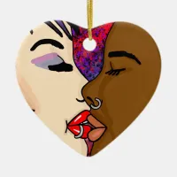 The Kiss | Christmas Ceramic Ornament