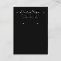 Calligraphy Black White Earring Display Business Card