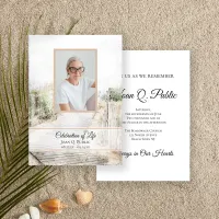 Boardwalk to Beach Watercolor Celebration of Life Invitation