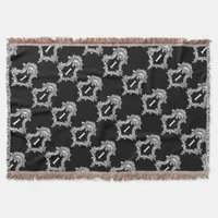 I Monogram Initial Throw Blanket