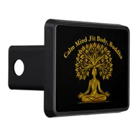 Intricate Gold Buddha Sculpture Hitch Cover