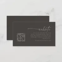 Chic Neutrals Wedding  Website Charcoal ID1020 Enclosure Card