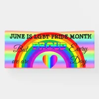 June is LGBT Pride Month Button Banner