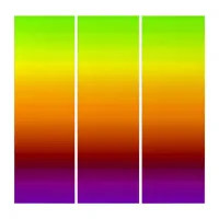 Spectrum of Colors, Green to Purple Triptych Art