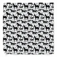 Black and White Horse Pattern Bandana