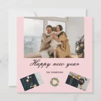 Simple Modern elegant new years  Holiday Card