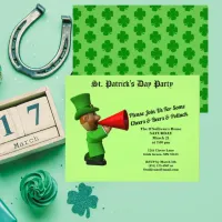 Budget St Patrick's Day Party Potluck Invitation Flyer