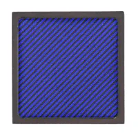 Black Blue Thin Diagonal Stripes Gift Box