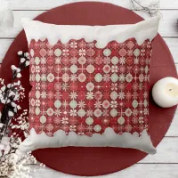 Red White Christmas Candy Pattern#13 ID1009 Throw Pillow