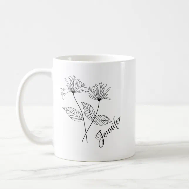 Personalized Birth Flower With Name -JUNE Coffee Mug