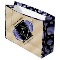 Elegant 17th Shells Beach Sand Wedding Anniversary Large Gift Bag