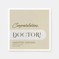 Congratulations Doctor Doctoral Graduation Photo Napkins