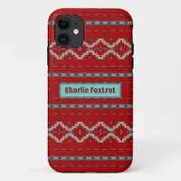 Southwest Mesas Red & Turquoise Personalized iPhone 11 Case