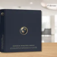 Elegant Globe Logo Consulting Binder