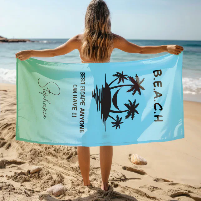 Custom Summer Family vacation Quote Name Beach Towel