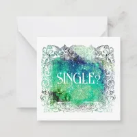 *~*  SINGLE? AP63  Relationship Flat Note Card